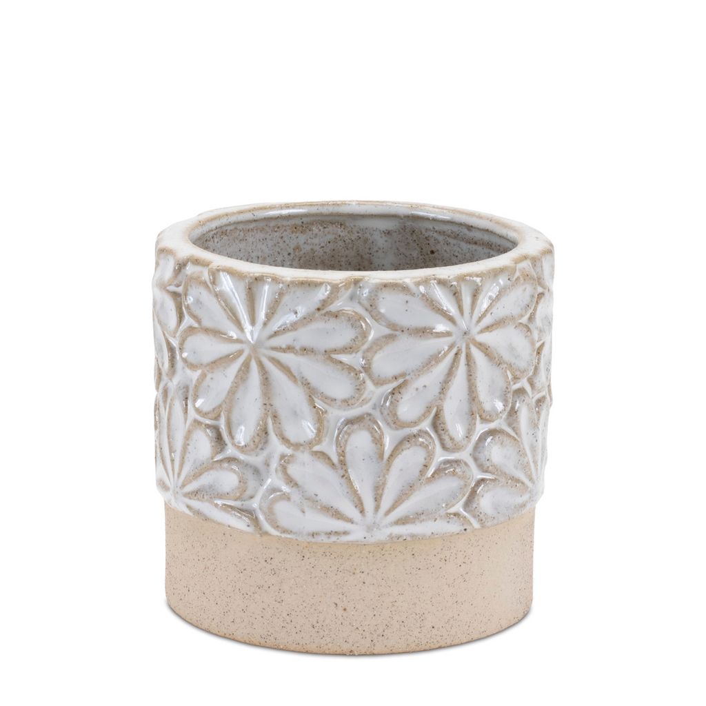 Ceramic Floral Planter (Set of 2)