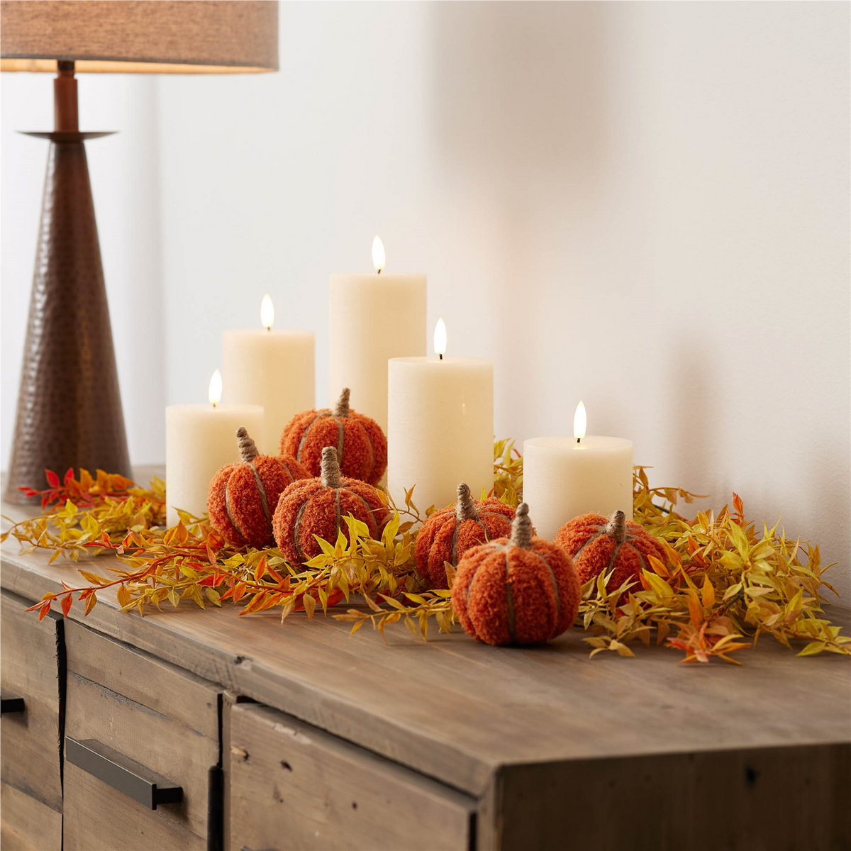 Plush Fall Pumpkin Spray (Set of 2)