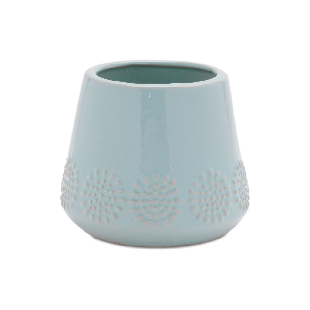 Ceramic Starburst Pattern Planter (Set of 2)