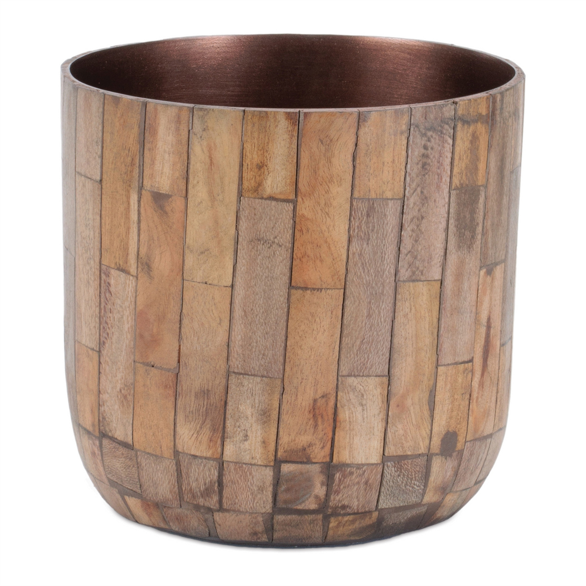 Round Wooden Planter (Set of 2)
