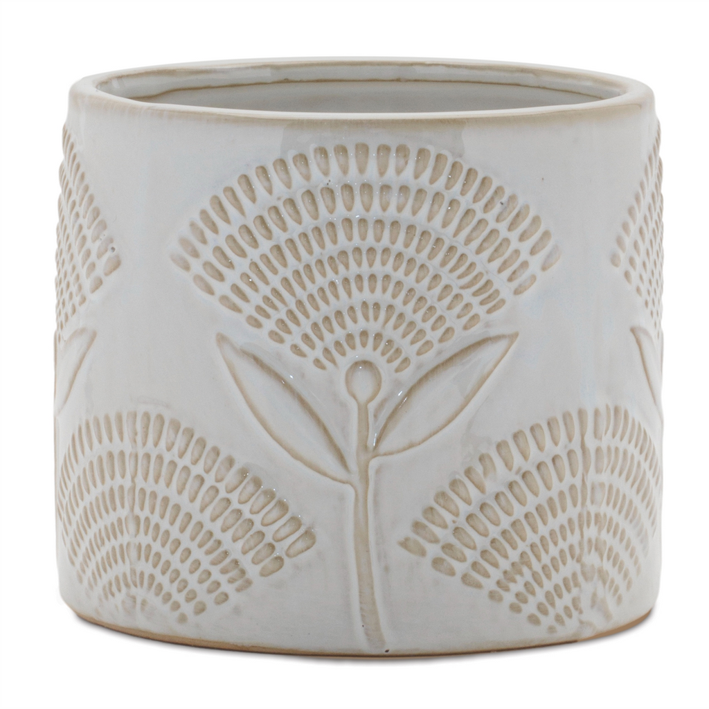 Porcelain Floral Patterned Planter (Set of 2)