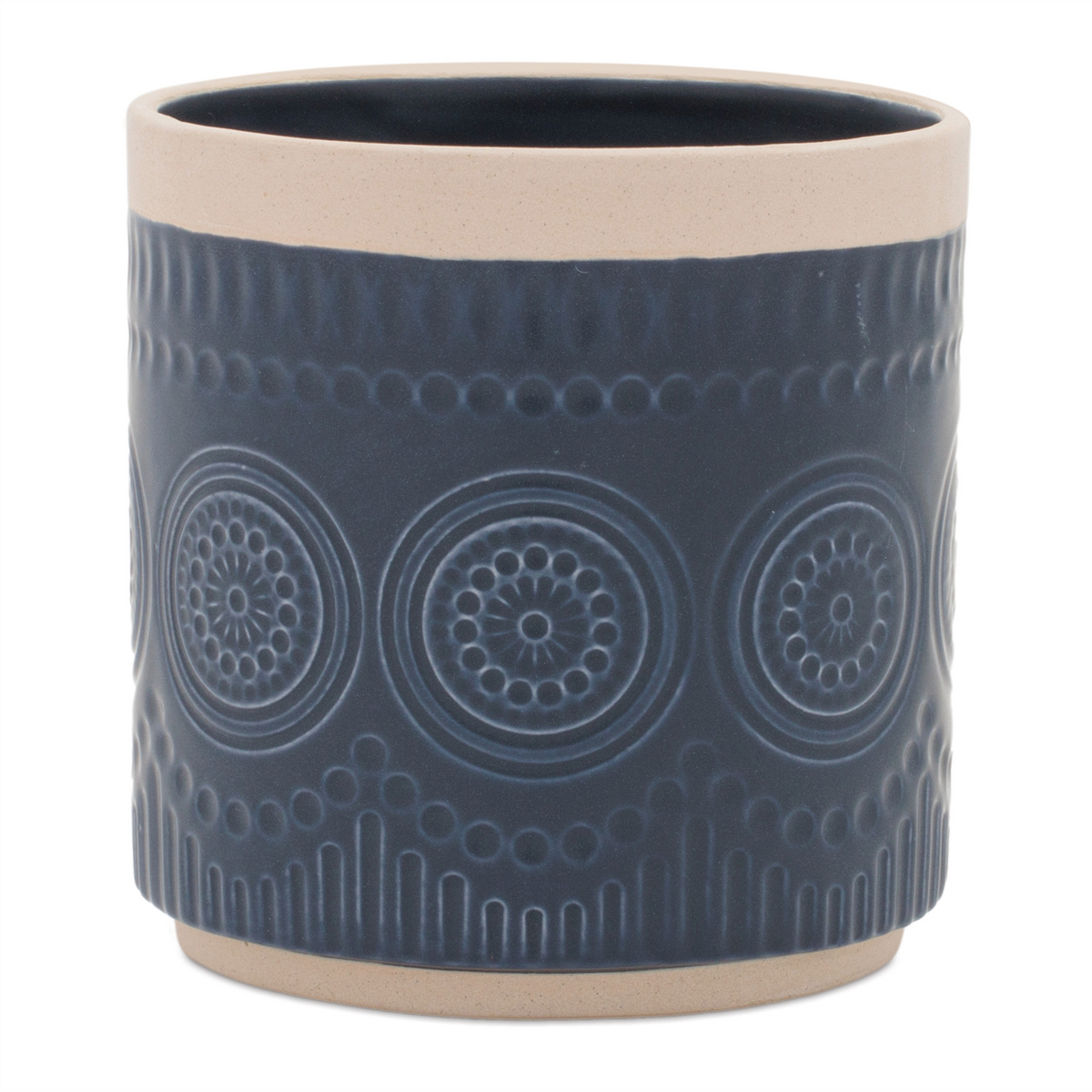 Ceramic Mandala Pattern Planter (Set of 2)
