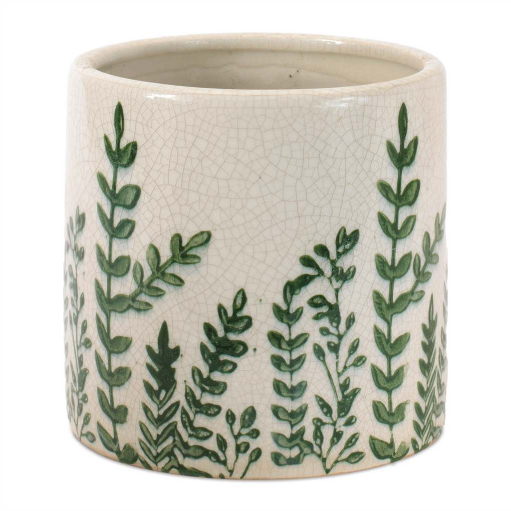 Container (Set of 2) 4.5"D x 4.5"H, 6.25"D x 6.25"H Stoneware