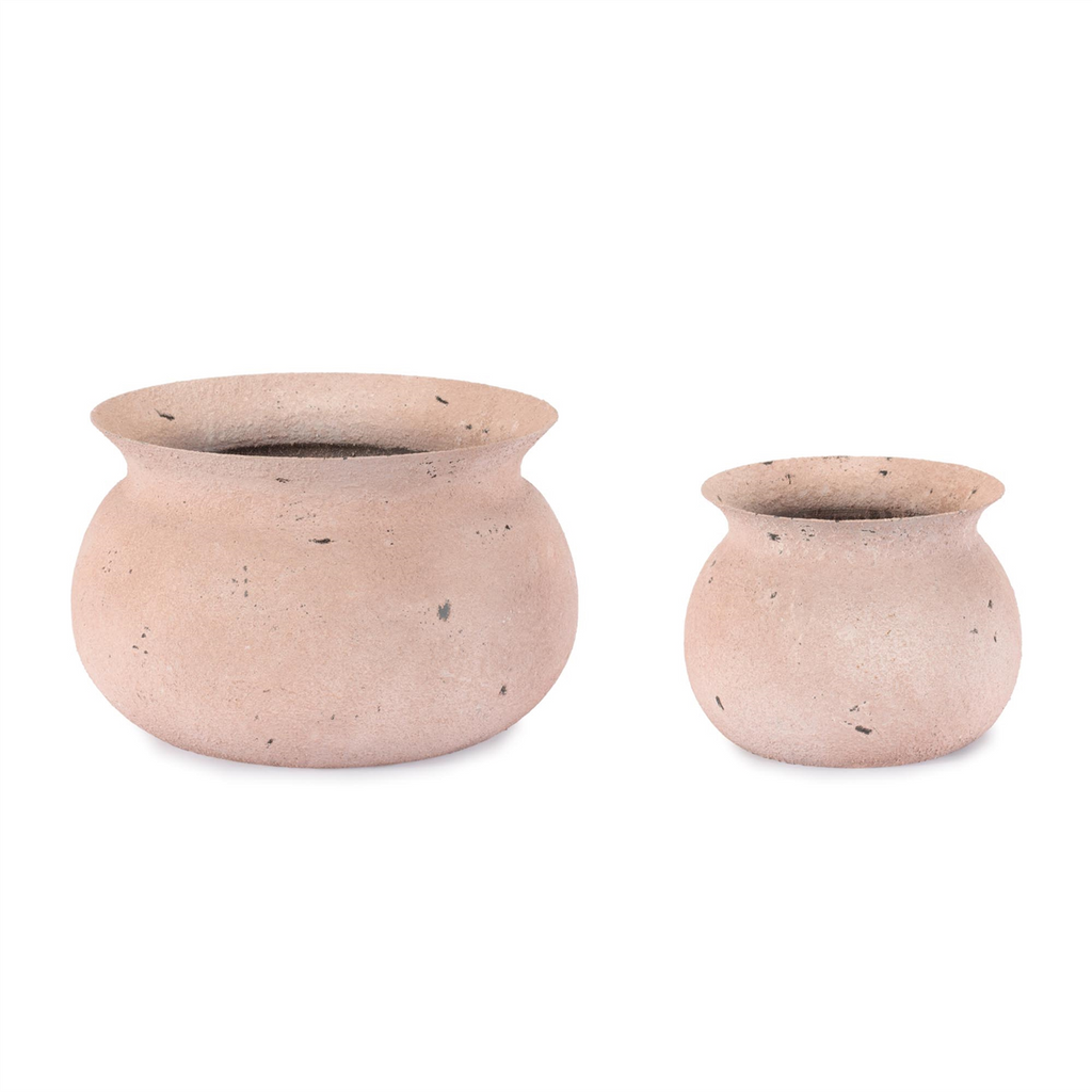 Container (Set of 2) 6.5"D x 5"H, 10"D x 6"H Iron