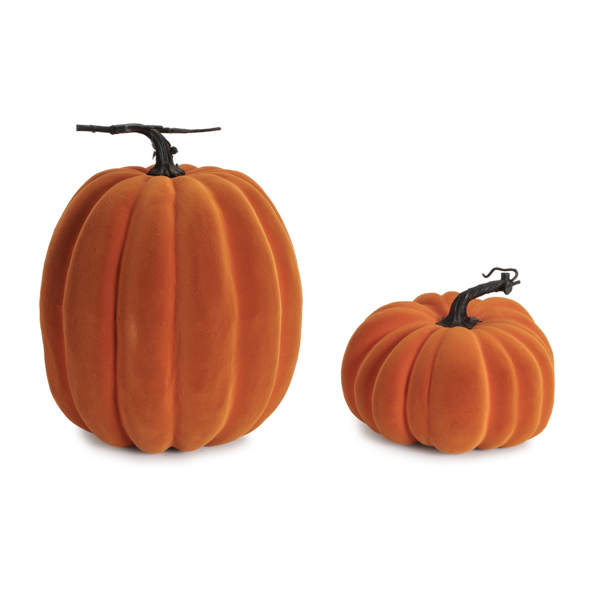Pumpkin (Set of 2) 7.5"D x 6"H, 9.75"D x 12"H Foam
