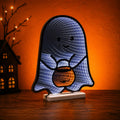 Ghost w/Candy Bucket Ekkolight 16"H