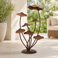 Bronze Metal Mushroom Garden Accent 17"H