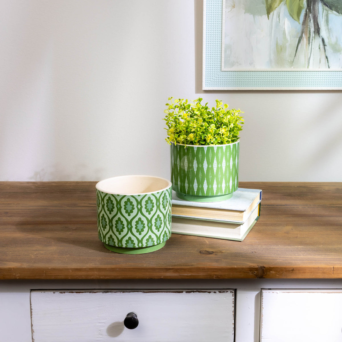Container (Set of 2) 5"D x 4.25"H Dolomite