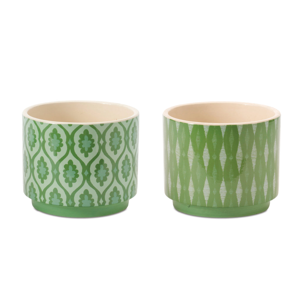 Container (Set of 2) 5"D x 4.25"H Dolomite